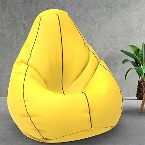 comfybean bag with beans filled 4xl- official bailey amp bakers bean bags - for adults - max user height  55-6 ft-weight  70-99 kgsmodel yellow maroon