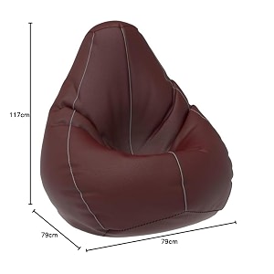 comfybean bag with beans filled 4xl- official bailey amp bakers bean bags - for adults - max user height  55-6 ft-weight  70-99 kgsmodel maroon light grey