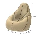ComfyBean Bag with Beans Filled 4XL- Official: Bailey &amp; Bakers Bean Bags - for Adults - Max User Height : 5.5-6 Ft.-Weight : 70-99 Kgs(Model: Cream Maroon)