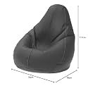 ComfyBean Bag with Beans Filled 4XL- Official: Bailey &amp; Bakers Bean Bags - for Adults - Max User Height : 5.5-6 Ft.-Weight : 70-99 Kgs(Model: Dark Grey Light Grey)