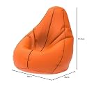 ComfyBean Bag with Beans Filled 4XL- Official: Bailey &amp; Bakers Bean Bags - for Adults - Max User Height : 5.5-6 Ft.-Weight : 70-99 Kgs(Model: Orange Maroon)