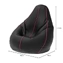 ComfyBean Bag with Beans Filled 4XL- Official: Bailey &amp; Bakers Bean Bags - for Adults - Max User Height : 5.5-6 Ft.-Weight : 70-99 Kgs(Model: Black Pink)