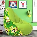 ComfyBean Bag with Beans Filled 4XL- Official: Sponge Bob Bean Bags - for Adults - Max User Height : 5.5-6 Ft.-Weight : 70-99 Kgs(Model: SBSP-Artwork 3 - Pea-Green)