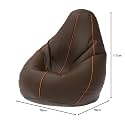 BiggieBean Bag with Beans Filled 4XL- Official: Bailey &amp; Bakers Bean Bags - for Adults - Max User Height : 5.5-6 Ft.-Weight : 70-99 Kgs(Model: Brown Orange)