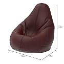ComfyBean Bag with Beans Filled 4XL- Official: Bailey &amp; Bakers Bean Bags - for Adults - Max User Height : 5.5-6 Ft.-Weight : 70-99 Kgs(Model: Maroon Dark Grey)