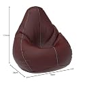 ComfyBean Bag with Beans Filled 4XL- Official: Bailey &amp; Bakers Bean Bags - for Adults - Max User Height : 5.5-6 Ft.-Weight : 70-99 Kgs(Model: Maroon Light Grey)