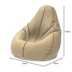 comfybean bag with beans filled 5xl- official bailey amp bakers bean bags - for adults - max user height  6-65 ft - weight  99-110 kgsmodel cream dark grey