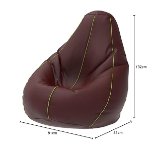 comfybean bag with beans filled 5xl- official bailey amp bakers bean bags - for adults - max user height  6-65 ft - weight  99-110 kgsmodel maroon pea green