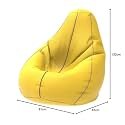 ComfyBean Bag with Beans Filled 5XL- Official: Bailey &amp; Bakers Bean Bags - for Adults - Max User Height : 6-6.5 Ft. - Weight : 99-110 Kgs(Model: Yellow Lavender)