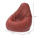 ComfyBean Bag with Beans Filled 5XL- Official: Bailey &amp; Bakers Bean Bags - for Adults - Max User Height : 6-6.5 Ft. - Weight : 99-110 Kgs(Model: Tan Cream)