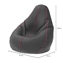 ComfyBean Bag with Beans Filled 5XL- Official: Bailey &amp; Bakers Bean Bags - for Adults - Max User Height : 6-6.5 Ft. - Weight : 99-110 Kgs(Model: Dark Grey Pink)