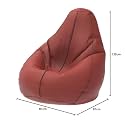 ComfyBean Bag with Beans Filled 5XL- Official: Bailey &amp; Bakers Bean Bags - for Adults - Max User Height : 6-6.5 Ft. - Weight : 99-110 Kgs(Model: Tan Dark Grey)