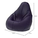 ComfyBean Bag with Beans Filled 5XL- Official: Bailey &amp; Bakers Bean Bags - for Adults - Max User Height : 6-6.5 Ft. - Weight : 99-110 Kgs(Model: Indigo Blue)