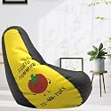 ComfyBean Bag with Beans Filled XL- Official: Jack &amp; Mayers Bean Bags - for Kids - Max User Height : 4 Ft. - Weight : 30 Kgs(Model: Chill Vibes Only - Red Light-Grey)