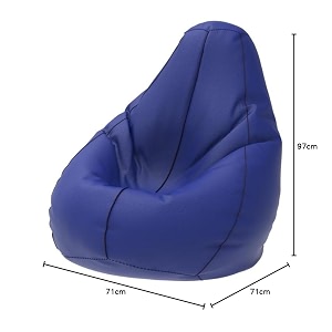 biggie bean bag with beans filled xl- official bailey amp bakers bean bags - for kids - max user height  4 ft - weight  30 kgsmodel blue indigo