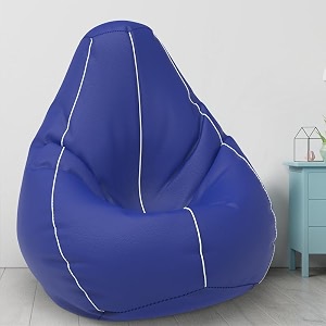 biggie bean bag with beans filled xl- official bailey amp bakers bean bags - for kids - max user height  4 ft - weight  30 kgsmodel blue white