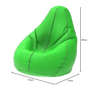 comfybean bag with beans filled xl- official bailey amp bakers bean bags - for kids - max user height  4 ft - weight  30 kgsmodel parrot green light grey