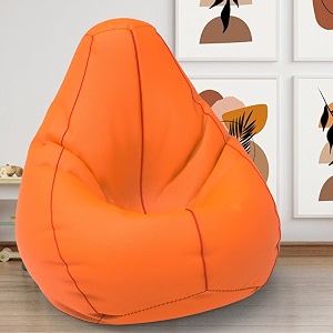 comfybean bag with beans filled xl- official bailey amp bakers bean bags - for kids - max user height  4 ft - weight  30 kgsmodel orange red