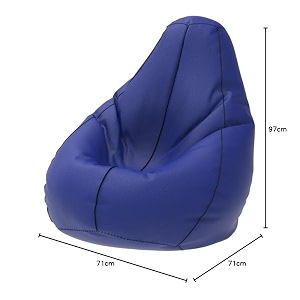 biggie bean bag with beans filled xl- official bailey amp bakers bean bags - for kids - max user height  4 ft - weight  30 kgsmodel blue black