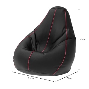 biggie bean bag with beans filled xl- official bailey amp bakers bean bags - for kids - max user height  4 ft - weight  30 kgsmodel black pink