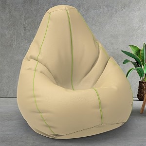 biggiebean bag with beans filled xxl- official bailey amp bakers bean bags - for teenagers - max user height  45-5 ft-weight  45-50 kgsmodel cream pea green