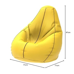 comfybean bag with beans filled xl- official bailey amp bakers bean bags - for kids - max user height  4 ft - weight  30 kgsmodel yellow maroon