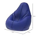 Biggie Bean Bag with Beans Filled XL- Official: Bailey & Bakers Bean Bags - for Kids - Max User Height : 4 Ft. - Weight : 30 Kgs(Model: Blue Indigo)