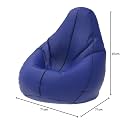 Biggie Bean Bag with Beans Filled XL- Official: Bailey &amp; Bakers Bean Bags - for Kids - Max User Height : 4 Ft. - Weight : 30 Kgs(Model: Blue Black)