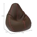 Biggie Bean Bag with Beans Filled XL- Official: Bailey & Bakers Bean Bags - for Kids - Max User Height : 4 Ft. - Weight : 30 Kgs(Model: Brown Pink)