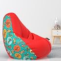 ComfyBean Bag with Beans Filled XL- Official: Jack &amp; Mayers Bean Bags - for Kids - Max User Height : 4 Ft. - Weight : 30 Kgs(Model: Scooter - H - Red Green)