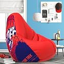 ComfyBean Bag with Beans Filled XL- Official: Star Trek Bean Bags - for Kids - Max User Height : 4 Ft. - Weight : 30 Kgs(Model: Star Trek-Artwork 6 - Red)