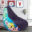 ComfyBean Bag with Beans Filled XL- Official: Sponge Bob Bean Bags - for Kids - Max User Height : 4 Ft. - Weight : 30 Kgs(Model: SBSP-Artwork 9 - Indigo)