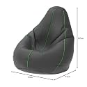 ComfyBean Bag with Beans Filled XL- Official: Bailey &amp; Bakers Bean Bags - for Kids - Max User Height : 4 Ft. - Weight : 30 Kgs(Model: Dark Grey Parrot Green)
