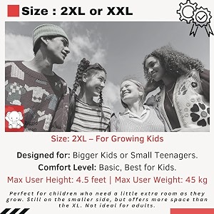 biggiebean bag with beans filled xxl bean bag prefilled with beans printed - official  printessence color  dream big - black lavender