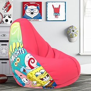 comfybean bag with beans filled xxl- official sponge bob bean bags - for teenagers - max user height  45-5 ft-weight  45-50 kgsmodel sbsp