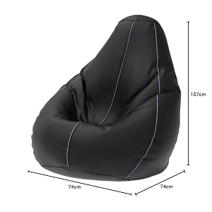 comfybean bag with beans filled xxl- official bailey amp bakers bean bags - for teenagers - max user height  45-5 ft-weight  45-50 kgsmodel black lavender