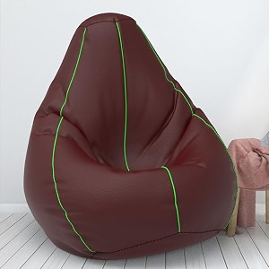 comfybean bag with beans filled xxl- official bailey amp bakers bean bags - for teenagers - max user height  45-5 ft-weight  45-50 kgsmodel maroon parrot green