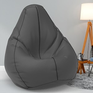 comfybean bag with beans filled xxl- official bailey amp bakers bean bags - for teenagers - max user height  45-5 ft-weight  45-50 kgsmodel dark grey black