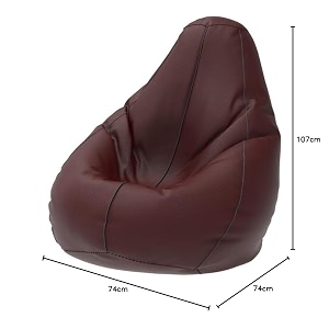 comfybean bag with beans filled xxl- official bailey amp bakers bean bags - for teenagers - max user height  45-5 ft-weight  45-50 kgsmodel maroon dark grey