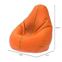 ComfyBean Bag with Beans Filled XXL- Official: Bailey &amp; Bakers Bean Bags - for Teenagers - Max User Height : 4.5-5 Ft.-Weight : 45-50 Kgs(Model: Orange Parrot Green)