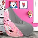 ComfyBean Bag with Beans Filled XXL- Official: Sponge Bob Bean Bags - for Teenagers - Max User Height : 4.5-5 Ft.-Weight : 45-50 Kgs(Model: SBSP-Artwork 14 - Light-Grey)