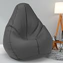 ComfyBean Bag with Beans Filled XXL- Official: Bailey &amp; Bakers Bean Bags - for Teenagers - Max User Height : 4.5-5 Ft.-Weight : 45-50 Kgs(Model: Dark Grey Black)