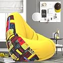 ComfyBean Bag with Beans Filled XXL- Official: Star Trek Bean Bags - for Teenagers - Max User Height : 4.5-5 Ft.-Weight : 45-50 Kgs(Model: Star Trek-Artwork 8 - Yellow)
