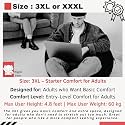 BiggieBean Bag with Beans Filled XXXL Bean Bag Prefilled with Beans Printed - Official : PrintEssence (Color : All I Need is bohot Paise - Orange Grey)