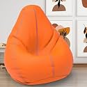ComfyBean Bag with Beans Filled XXXL- Official: Bailey &amp; Bakers Bean Bags - for Young Adults - Max User Height : 5-5.8 Ft.-Weight : 60-70 Kgs(Model: Orange Lavender)