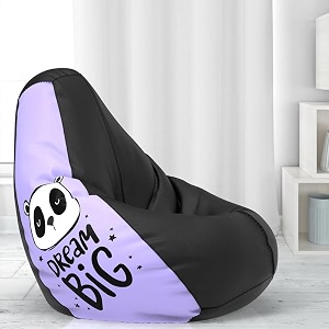 comfybean bag with beans filled xxxxl bean bag prefilled with beans printed - official  printessence color  dream big - black lavender