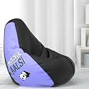 ComfyBean Bag with Beans Filled XXXXL Bean Bag Prefilled with Beans Printed - Official : PrintEssence (Color : Bhayankar Aalsi - Black Lavender)