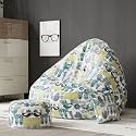 Biggie Bean Bag with Beans Filled XXXXXL - Full Printed Bean Bag Sofa with Cushion &amp; Footrest - Official: Oreka Home - Comfort Level: Advanced - (Theme: Odyssey Origins), Multicolor
