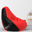 ComfyBean XL Designer Bean Bag Filled with Beans - Safeed Teardrop Bean Bag  With Bean Filling (Red, Black)