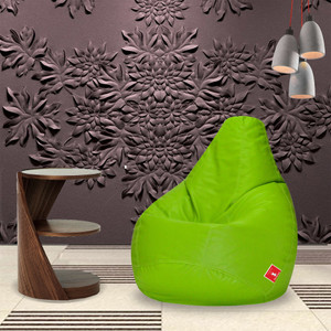 comfybean xl diagio pea teardrop bean bag  with bean filling green